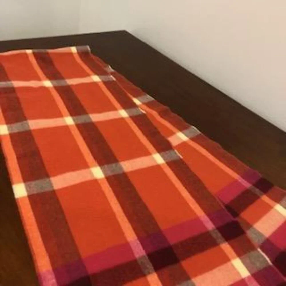 Cashmere Plaid Unisex Scarf Made in Scotland Pre-Owned.